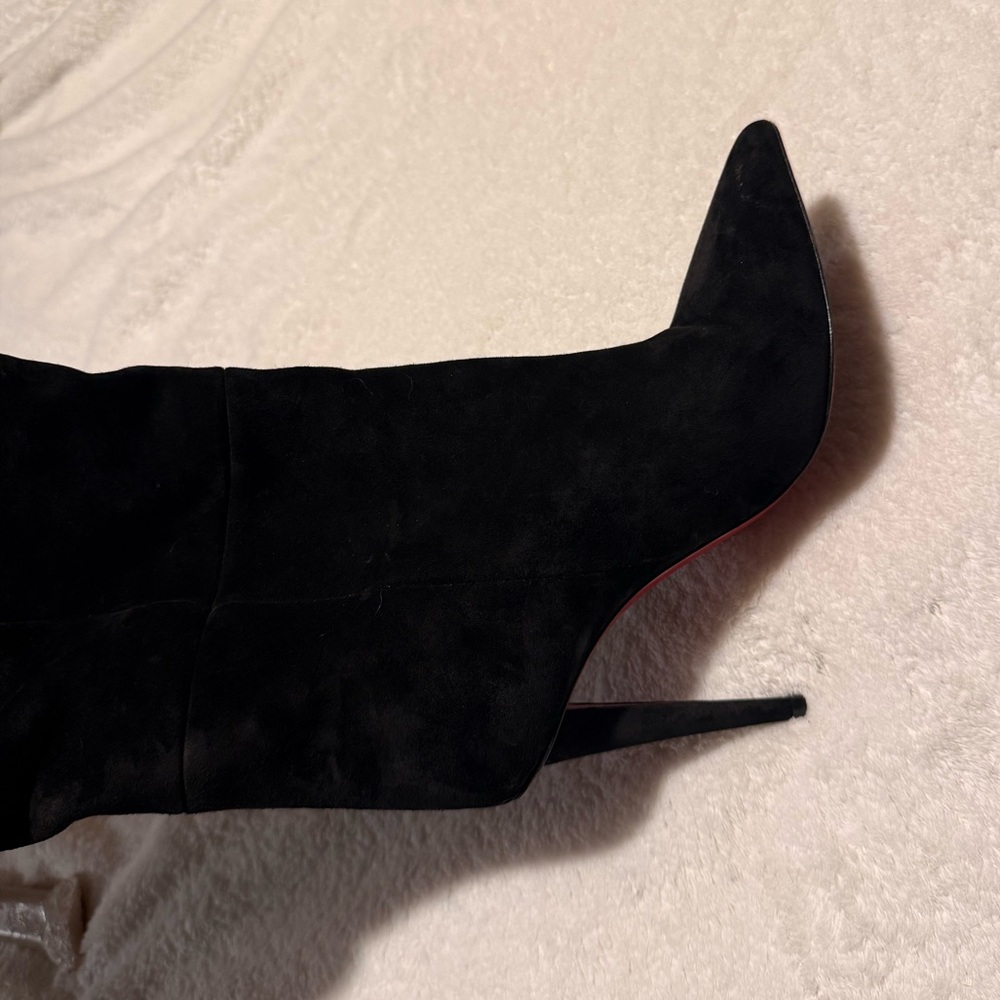 Christian Louboutin Astrilarge Botta 100 black suede size 37 1/2 - Picture 9 of 16